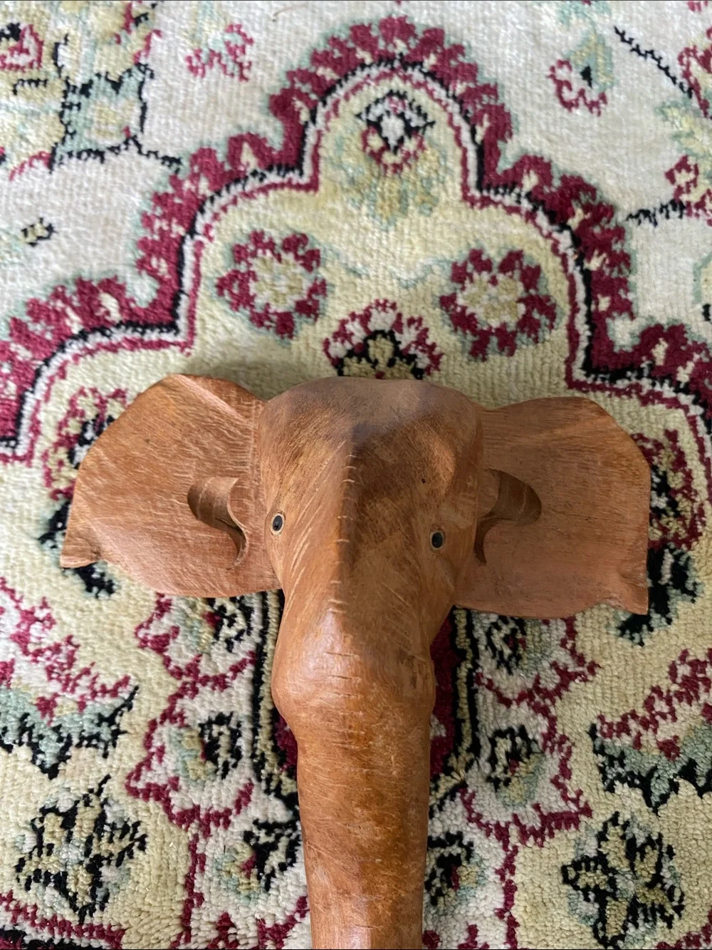 Vintage Hand-Carved Wooden Elephant Hooks
